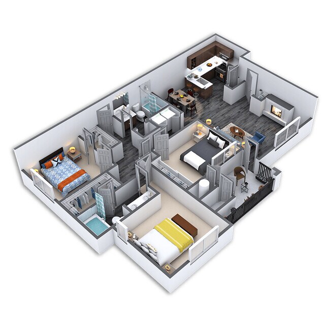 3 Beds • 2 Bath 0818 floor plan